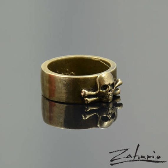 Ring Großer Totenkopf Bronze von Zahario