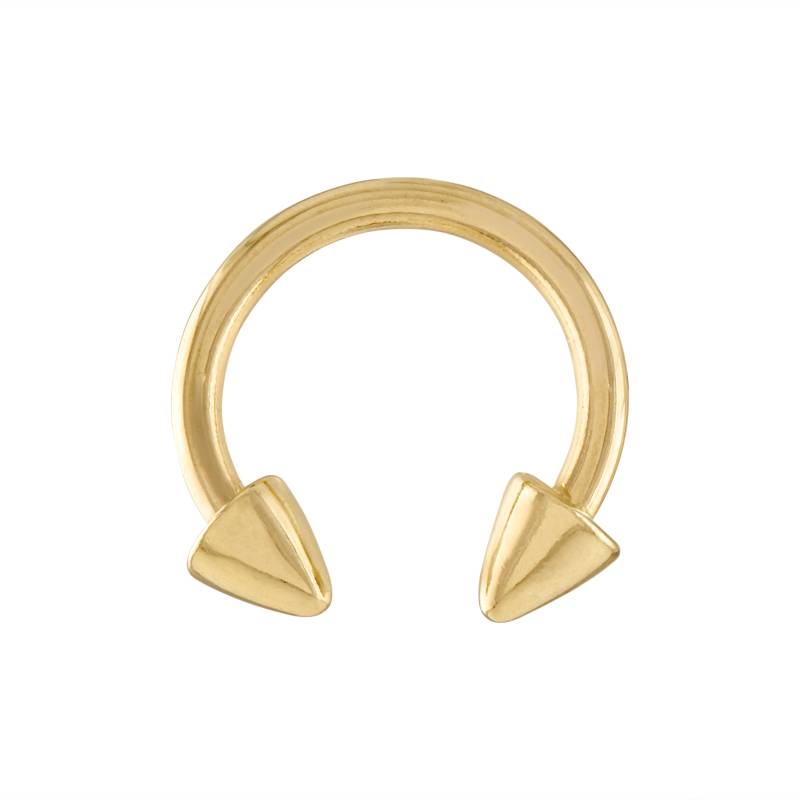 14Kt Gold | Hufeisen Ring Körperschmuck Massiv Daith Piercing Nasen Hoop I Septum 8mm von ZahavJewelry