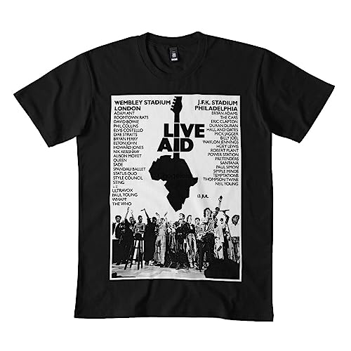 Live Aid Original Vintage Poster t-Shirt for Men t-Shirt for Women DMN Black von Zahira