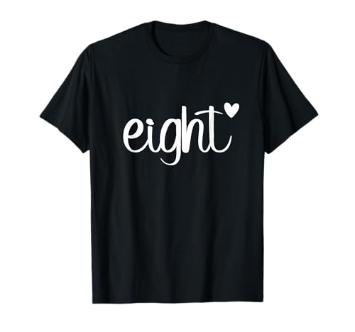 Zahl Acht Text Kinder Geburtstag 8 Jahre Kind Schrift Alter T-Shirt von Zahl Schrift Schriftzug Text Geburtstag für Kind