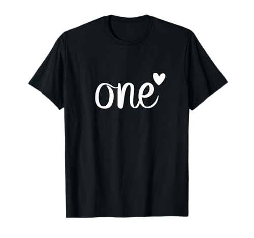 Zahl Eins One Text Kinder Geburtstag 1 Jahre Kind Schrift T-Shirt von Zahl Schrift Schriftzug Text Geburtstag für Kind