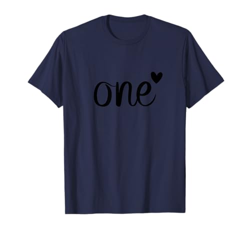 Zahl Eins One Text Kinder Geburtstag 1 Jahre Kind Schrift T-Shirt von Zahl Schrift Schriftzug Text Geburtstag für Kind