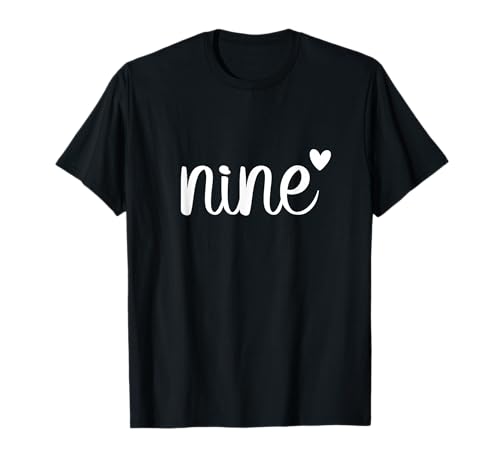 Zahl Neun Text Kinder Geburtstag 9 Jahre Kind Schrift Alter T-Shirt von Zahl Schrift Schriftzug Text Geburtstag für Kind