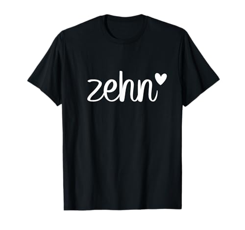 Zahl Zehn Text Kinder Geburtstag 10 Jahre Kind Alter T-Shirt von Zahl Schrift Schriftzug Text Geburtstag für Kind