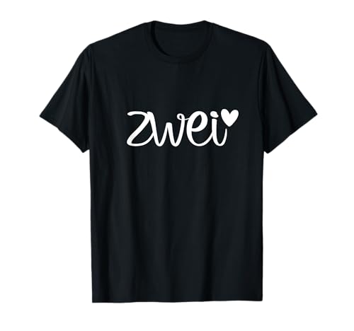 Zahl Zwei Text Kinder Geburtstag 2 Jahre Kind Schrift Alter T-Shirt von Zahl Schrift Schriftzug Text Geburtstag für Kind