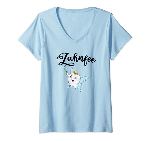 Damen Lustiges Zahnarzt Geschenk I Zahnärztin Kostüm Zahnfee T-Shirt mit V-Ausschnitt Damen Lustiges Zahnarzt Geschenk I Zahnärztin Kostüm Zahnfee T-Shirt mit V-Ausschnitt von Zahnfee Kostüm Zahnarzt Geschenk
