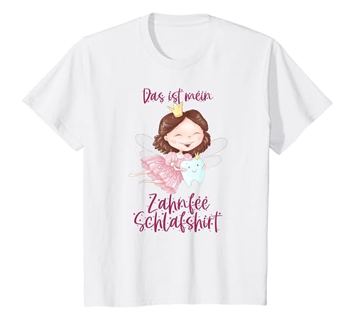 Kinder Zahnfee Schlafshirt Pyjama Fee Milchzähne Tochter Mädchen T-Shirt von Zahnfee Mädchen Schlafanzug