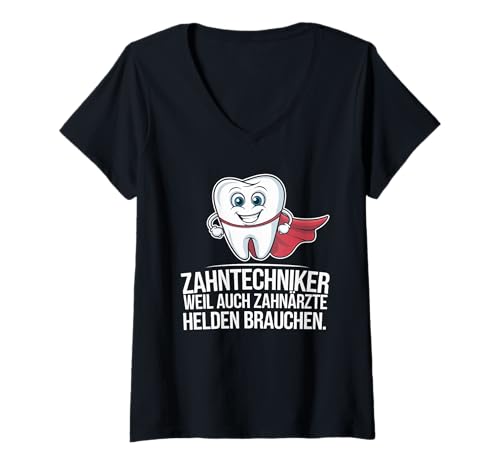 Damen Zahntechniker 2025 | Lustiges Kieferorthopädie Design T-Shirt mit V-Ausschnitt Damen Zahntechniker 2025 | Lustiges Kieferorthopädie Design T-Shirt mit V-Ausschnitt von Zahntechnikerprüfung Ausbildung Azubi Lehre Beruf