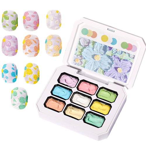 Zahoken Gel Farbe | Für Nageldesign - 9 Farben Set Für Modellieren Zeichnen Maniküre Mädchen Salon von Zahoken