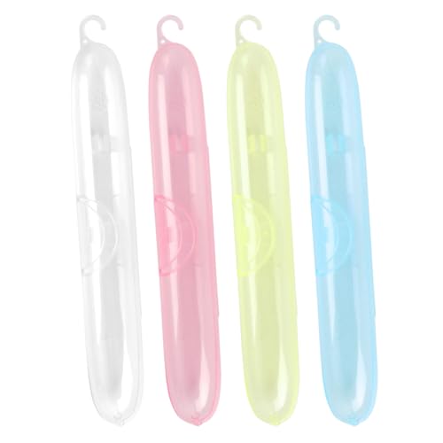 Zahoken Reise-Zahnbürstenetui | 4 Zahnbürstenhüllen für Reisezubehör - Hygiene-Organizer Für Badezimmer, Geschäftsreisen, Outdoor & Urlaub von Zahoken