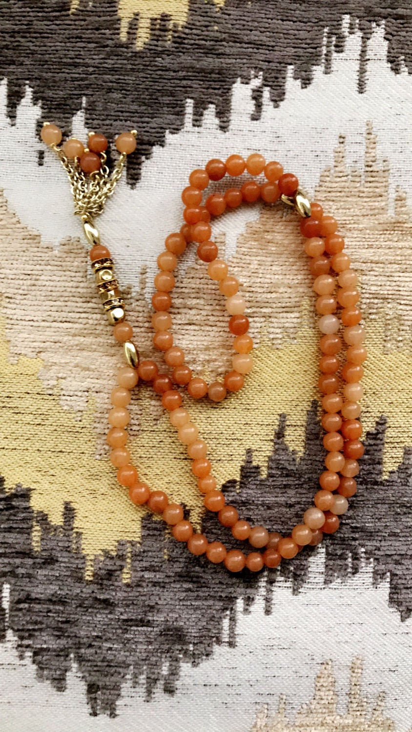 Roter Aventurin Tasbih | Gebetskette Roter Aventurin Tasbih | Gebetskette von ZahrasPrayers