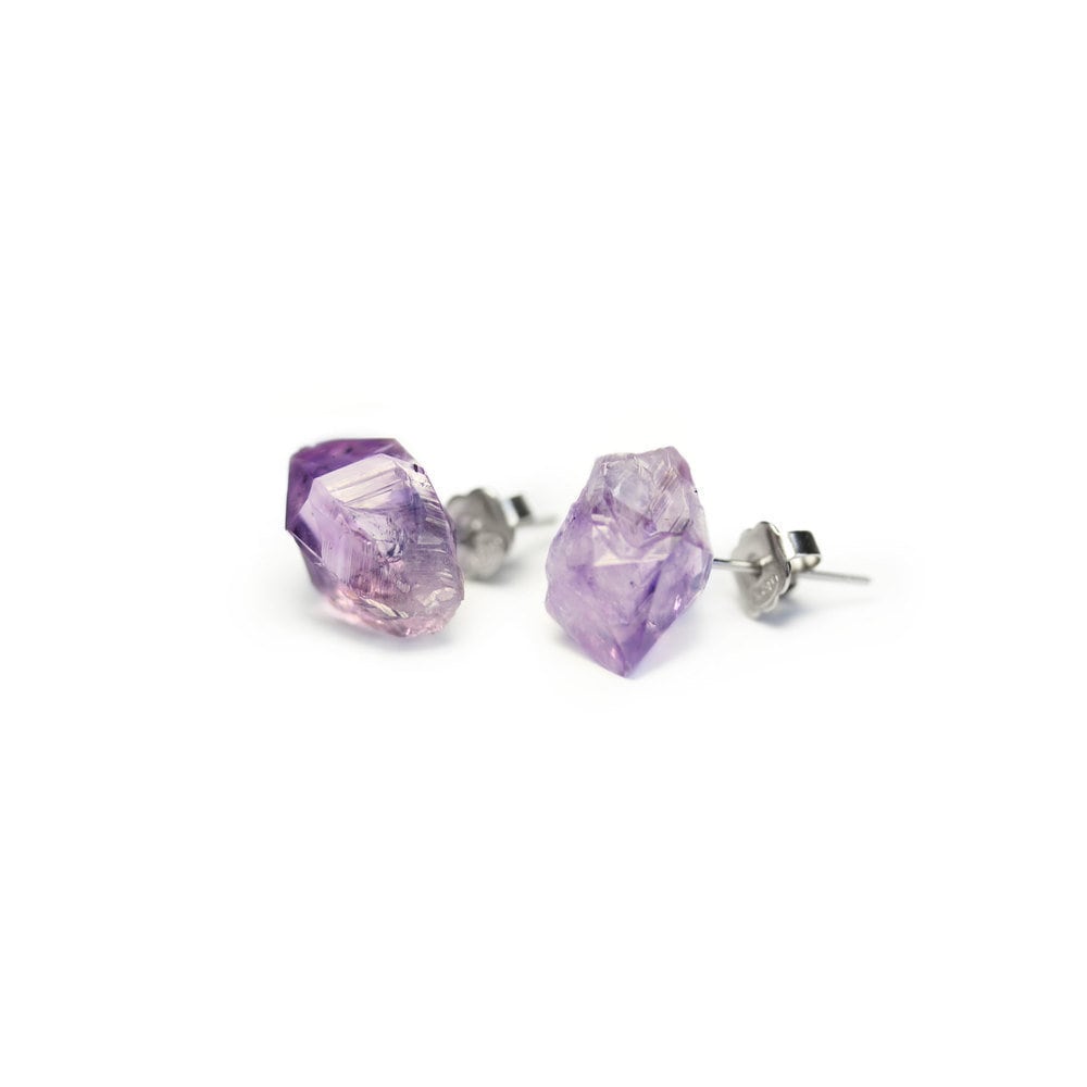 Amethyst Ohrringe, Schmuck, Geo Edelstein, Ohrstecker, Edelstein Natur Amethyst Ohrringe, Schmuck, Geo Edelstein, Ohrstecker, Edelstein Natur von ZaineCanada
