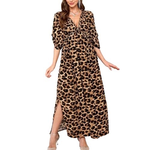 ZaisuiFun Strandkleid Damen Sommer Lang Kaftan Maxikleid Boho Stand Kleid Sommerkleid Strandbekleidung Übergröße, Farbe 16 von ZaisuiFun