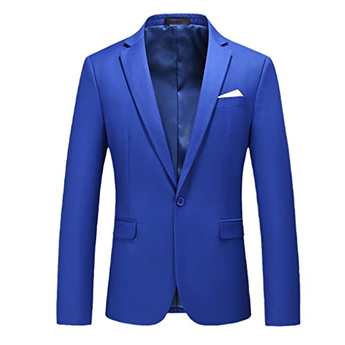 Zaiyi Herren Blazer Mäntel Casual Business Blazer Jacke Herbst Mode Männliche Formale Hochzeit Blazer Blue 4XL von Zaiyi