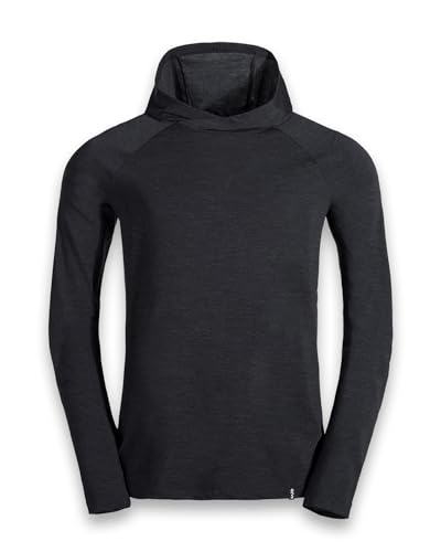 Zajo Nova Merino Hoodie Herren - Funktionsshirt mit Kapuze aus Merino Wolle - Atmungsaktiv & Temperaturregulierend - Wandern, Outdoor - Schwarz, XXL Zajo Nova Merino Hoodie Herren - Funktionsshirt mit Kapuze aus Merino Wolle - Atmungsaktiv & Temperaturregulierend - Wandern, Outdoor - Schwarz, XXL von Zajo