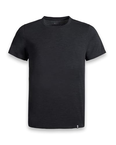 Zajo Nova Merino Tshirt Herren - Funktionsshirt aus Merino Wolle - Atmungsaktiv & Geruchsneutral - Temperaturregulierend - Wandern, Outdoor - Schwarz, M Zajo Nova Merino Tshirt Herren - Funktionsshirt aus Merino Wolle - Atmungsaktiv & Geruchsneutral - Temperaturregulierend - Wandern, Outdoor - Schwarz, M von Zajo