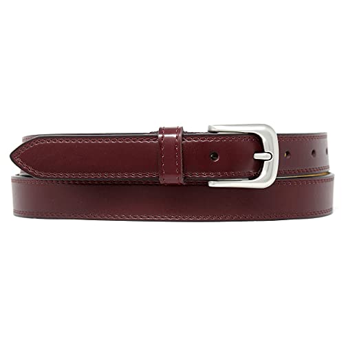 Zakatte • Schmaler Damengürtel aus Leder G002 (Bordeaux, 85 cm) von Zakatte