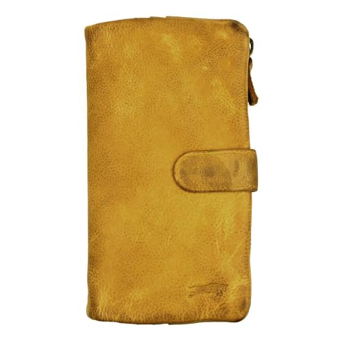 Zakatte • VEN-Tomy • Damen Geldbörse aus Leder Handgefertigt Brieftaschen Portemonnaie VT911 (Senf) von Zakatte