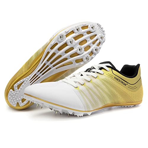 Zakey Leichtathletik-Schuhe für Herren, Damen, Kinder, Spikes, Sneaker, Rennsport, Sneaker, Mädchen, professionelle Lauf-Nagelspitzen, Schuhe für Jungen, Whitegold, 33.5 EU Zakey Leichtathletik-Schuhe für Herren, Damen, Kinder, Spikes, Sneaker, Rennsport, Sneaker, Mädchen, professionelle Lauf-Nagelspitzen, Schuhe für Jungen, Whitegold, 33.5 EU von Zakey
