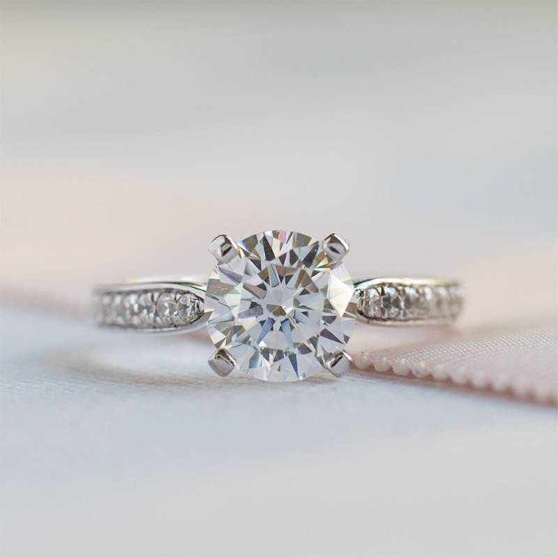 Art-Deco-Verlobungsring - Runden Schnitt Verlobungsring Hochzeit Ring Solitaire Zirkonia Sterilng Silber A18 Art-Deco-Verlobungsring - Runden Schnitt Verlobungsring Hochzeit Ring Solitaire Zirkonia Sterilng Silber A18 von ZakviJewels