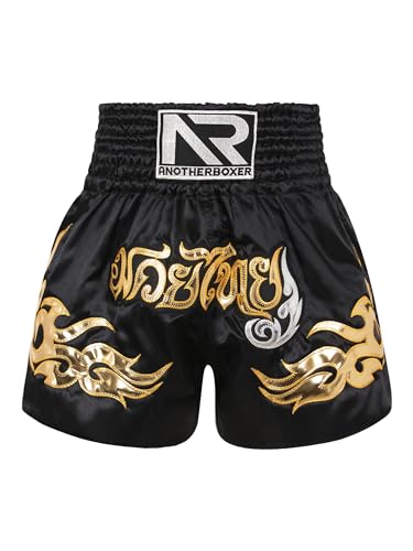 Zaldita Herren Thaibox Shorts Muay Thai Shorts Kurze Hose Kampf Boxen Shorts Thai Sportshorts Trainingsshort Cosplay Fitness A Schwarz M von Zaldita