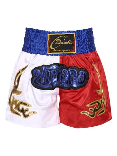 Zaldita Herren Thaibox Shorts Muay Thai Shorts Kurze Hose Kampf Boxen Shorts Thai Sportshorts Trainingsshort Cosplay Fitness D Typ A S von Zaldita