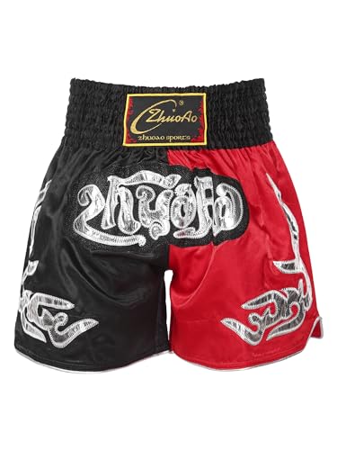 Zaldita Herren Thaibox Shorts Muay Thai Shorts Kurze Hose Kampf Boxen Shorts Thai Sportshorts Trainingsshort Cosplay Fitness D Typ F L von Zaldita