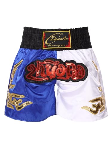 Zaldita Herren Thaibox Shorts Muay Thai Shorts Kurze Hose Kampf Boxen Shorts Thai Sportshorts Trainingsshort Cosplay Fitness D Typ C S von Zaldita