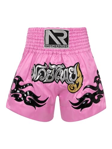 Zaldita Herren Thaibox Shorts Muay Thai Shorts Kurze Hose Kampf Boxen Shorts Thai Sportshorts Trainingsshort Cosplay Fitness A Rosa M von Zaldita