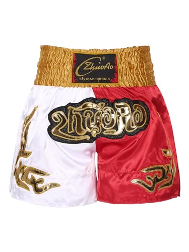 Zaldita Herren Thaibox Shorts Muay Thai Shorts Kurze Hose Kampf Boxen Shorts Thai Sportshorts Trainingsshort Cosplay Fitness D Typ B M von Zaldita