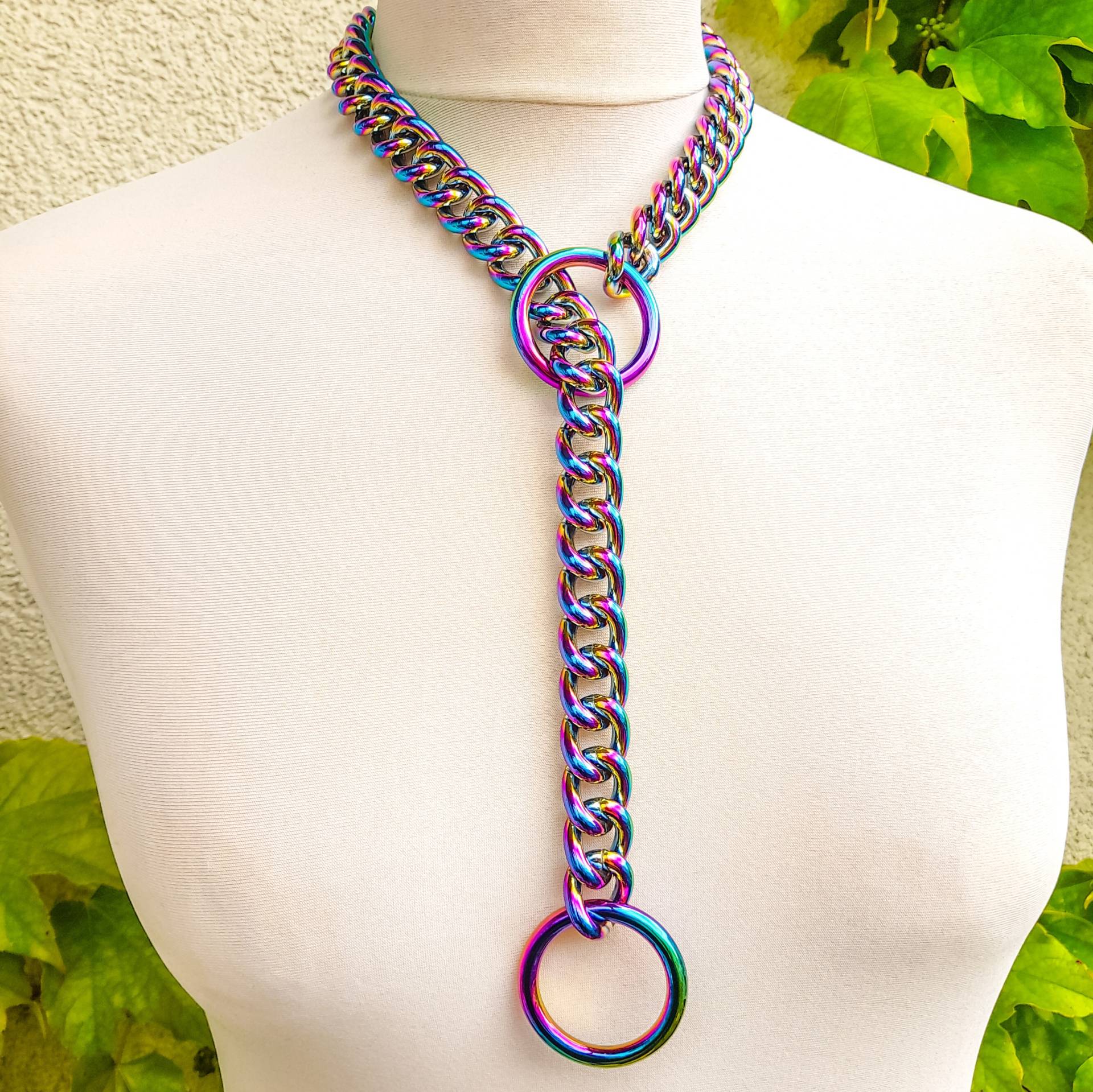 Irisierende Regenbogen Slipchain Eloxierte Metall-Kragen-Halskette Irisierende Regenbogen Slipchain Eloxierte Metall-Kragen-Halskette von ZalexandraOfficial