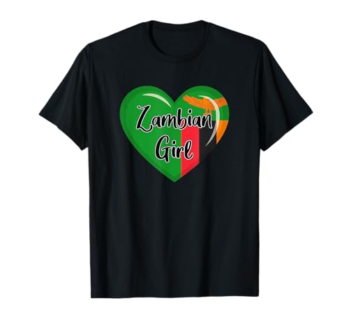 Zambia Flag Shirt für Damen | Zambian Girl T-Shirt Zambia Flag Shirt für Damen | Zambian Girl T-Shirt von Zambian Flag Zambia Clothing & Gifts