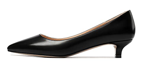 Zamikoo Damen Kitten Heel Pumps Basic Geschlossene Pump mit Absatz Spitze Schuhe 3.5CM Niedriger Absatz Büroschuhe Schwarz EU41 Zamikoo Damen Kitten Heel Pumps Basic Geschlossene Pump mit Absatz Spitze Schuhe 3.5CM Niedriger Absatz Büroschuhe Schwarz EU41 von Zamikoo
