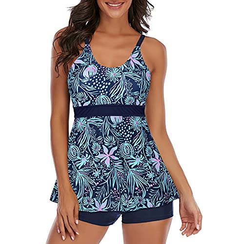 Tankini Damen Bauchweg Tankinis für Damen Tankini Damen Große Größen Tankini Oberteil Tankini Große Größen Tankini Damen Set Tankini Oberteil Damen Einzeln Tankini mit Shorts Der Nachtwald 2XL von Zando