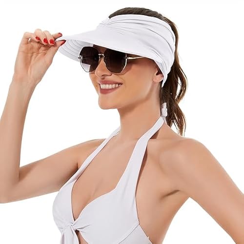 Zando Cap Damen Basecap Damen Hüte, Mützen & Caps Für Damen Cap Damen Sommer Schirmmütze Damen Visor Cap Damen Uv Schutz Hut Baseball Caps Für Damen Basecap Damen Sommer Regenschirm Hut Weiß von Zando