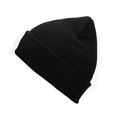 Zando Unisex Mütze Feinstrick Beanie Warm Weich Wintermütze Strickmütze Haube für Damen und Herren Schwarz Einheitsgröße von Zando