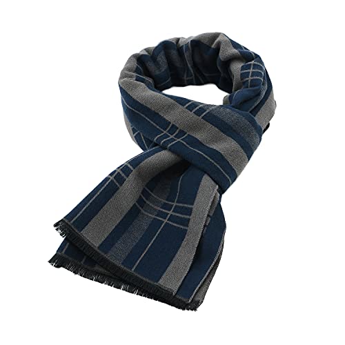 Zando Schal Schwarz Herren Winter, Herrenschal Winter, Winterschal Weihnachtsschal Herren, Schal Männer, Men Scarf, Hellblau, Einheitsgröße von Zando
