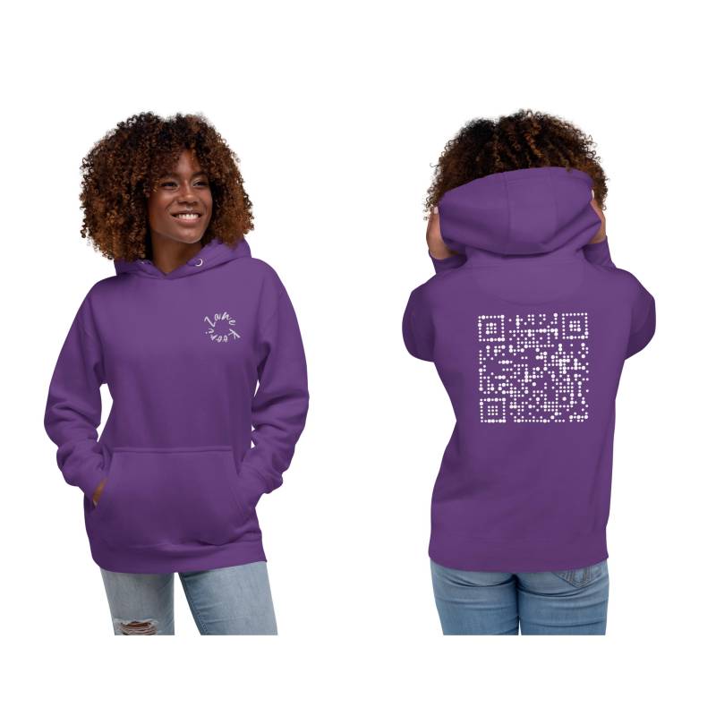 Premium Branded Unisex Kapuzenpullover - Sonderedition | Zane Koori Gesticktes Logo & Rückseite Qr-Code-Print, Streetwear-Geschenk Für Ihn Sie von ZaneKooriDesigns