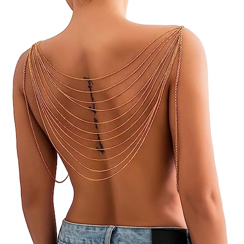 Mehrschichtiges Sommer-Geschirr, Brustgeschirr, Metallquaste, Schulterkette, Bikini, Strand, BH, Rückenkette, Halskette, Hintergrund, Schmuck für Frauen, Legierung Mehrschichtiges Sommer-Geschirr, Brustgeschirr, Metallquaste, Schulterkette, Bikini, Strand, BH, Rückenkette, Halskette, Hintergrund, Schmuck für Frauen, Legierung von Zangoiry