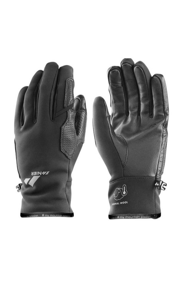 Zanier Multisporthandschuhe Handschuhe Weisskugel (Softshell, Lederinnenhand) schwarz - 1 Paar von Zanier