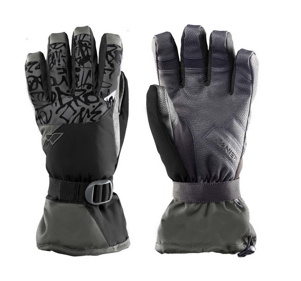 Zanier Multisporthandschuhe Winterhandschuhe GAP.STX Juniors (wasserdicht) schwarz/anthrazitgrau von Zanier