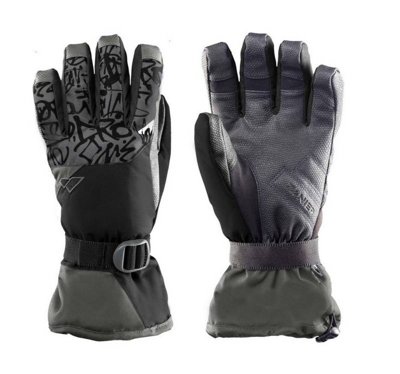 Zanier Multisporthandschuhe Winterhandschuhe GAP.STX Juniors (wasserdicht) schwarz/anthrazitgrau von Zanier