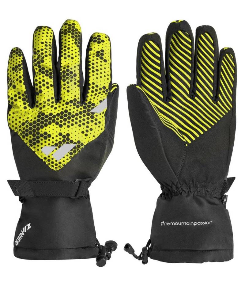 Zanier Skihandschuhe Dienten STX Junior schwarz lime von Zanier