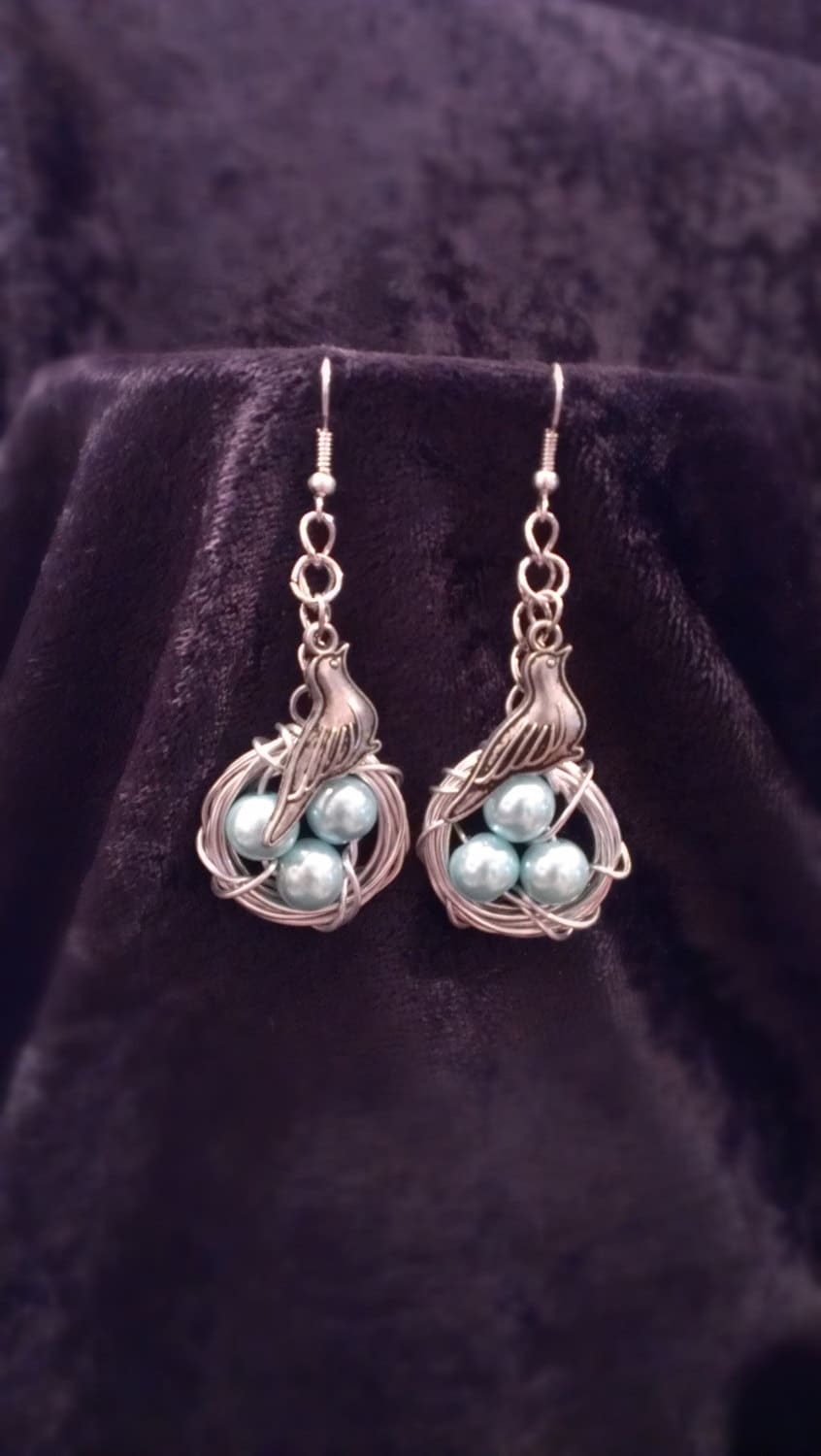 Nested Bird Ohrringe Nested Bird Ohrringe von ZannesUniqueBoutique