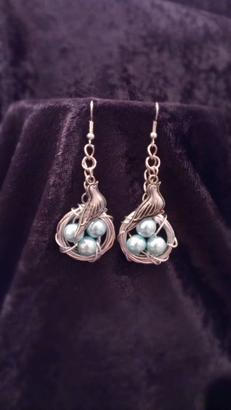 Nested Bird Ohrringe Nested Bird Ohrringe von ZannesUniqueBoutique