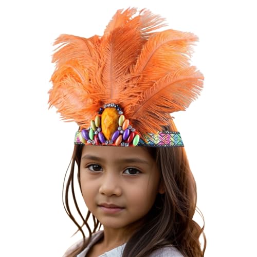 Feder Haarreif Haarband Für Frauen Und Mädchen, Stilvolle Festival Stirnband Elastisches Haarband Fascinator Buntes Feder Stirnband 20er Jahre Kopfschmuck Für Halloween/Karneval Federstirnband von Zannycn