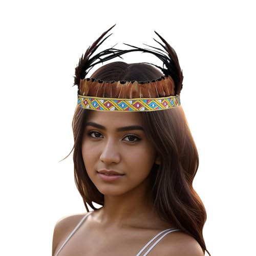 Haarband Mit Federn Für Frauen Und Mädchen, Fascinator Buntes Feder Stirnband Elastisches Haarband 20er Jahre Kopfschmuck Stilvolle Festival Stirnband Für Fasching/Karneval Federstirnband von Zannycn