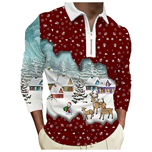 Zannycn Weihnachtshemd Herren Freizeitkleidung Herren Herbst Winter Party Freizeithemd Herren Regular Fit Herren Langarmshirts Funky Herren Weihnachtsbluse Estival Christmas Print Businesshemd Zannycn Weihnachtshemd Herren Freizeitkleidung Herren Herbst Winter Party Freizeithemd Herren Regular Fit Herren Langarmshirts Funky Herren Weihnachtsbluse Estival Christmas Print Businesshemd von Zannycn