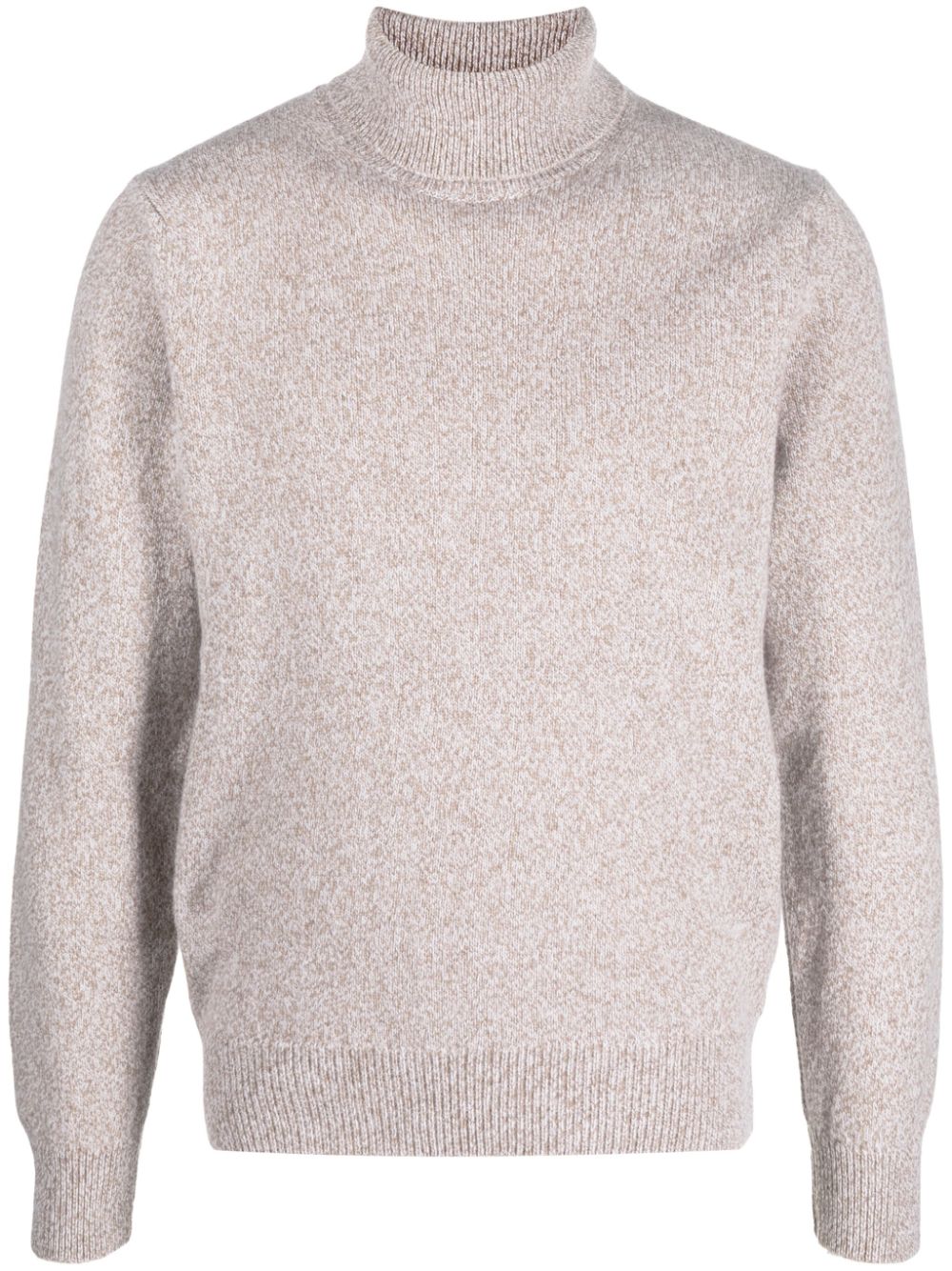 Zanone Melierter Rollkragenpullover - Nude von Zanone