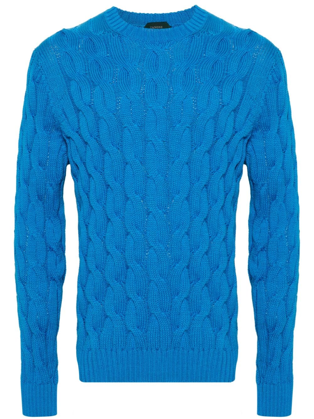 Zanone Pullover mit Zopfmuster - Blau von Zanone